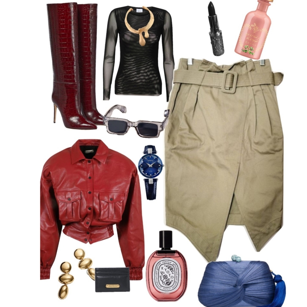 Comme Moi Paperbag Asymmetrical Skirt